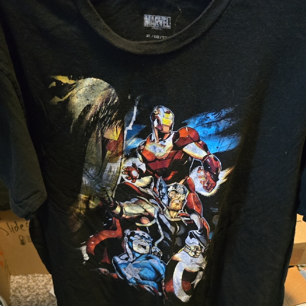 Marvel Black Superhero Short Sleeve Tee